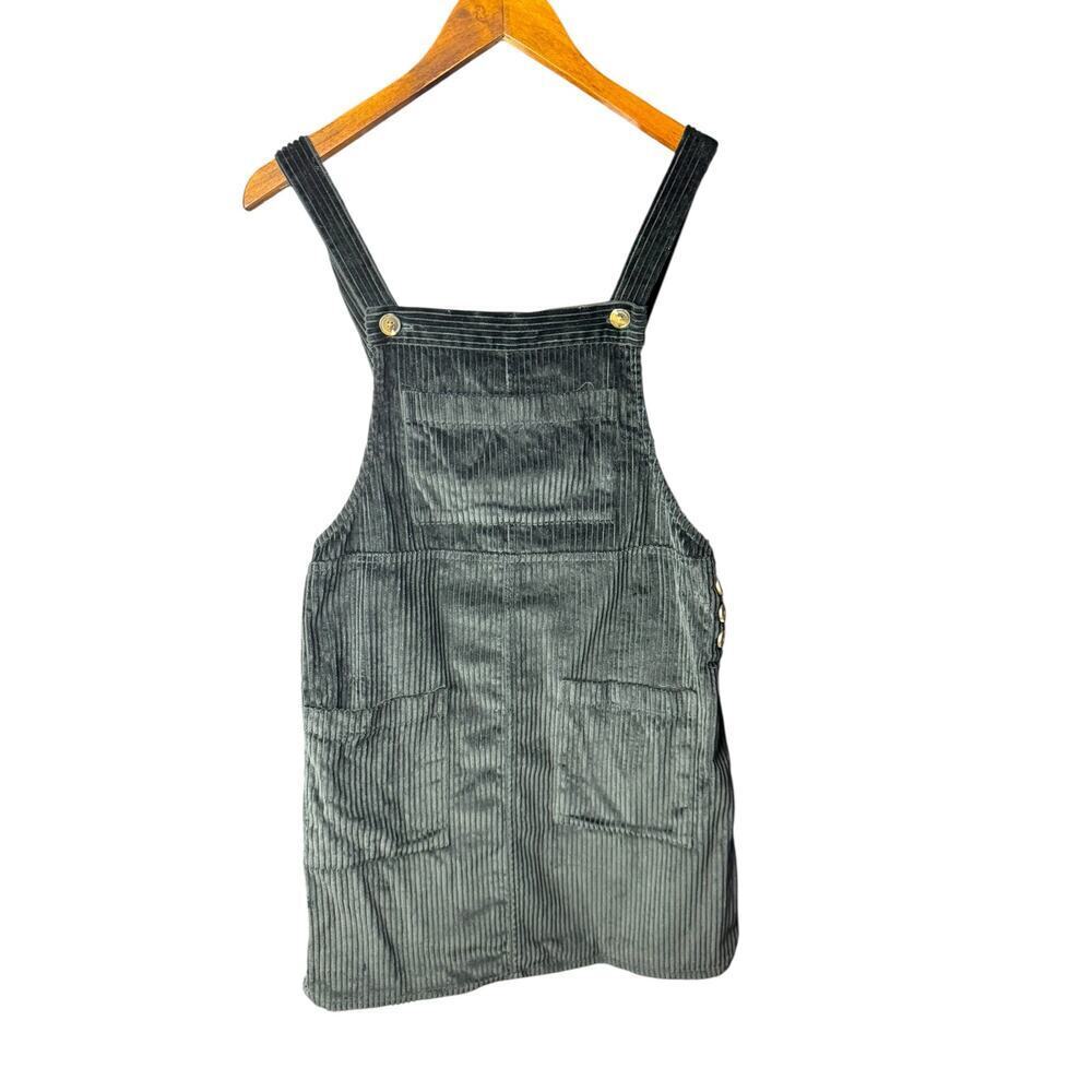 Wild Fable Kids Corduroy‎ Overall Dress Black Pinafore Small Adjustable Straps